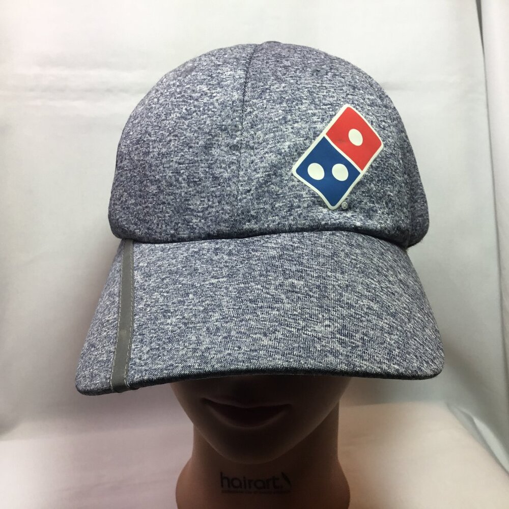 Domino's Pizza Gear Adjustable Uniform/Employee Ball Hat Cap Gray Reflective